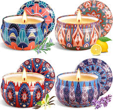 Velas Perfumadas Juego de 4 piezas Regalo de Aromaterapia